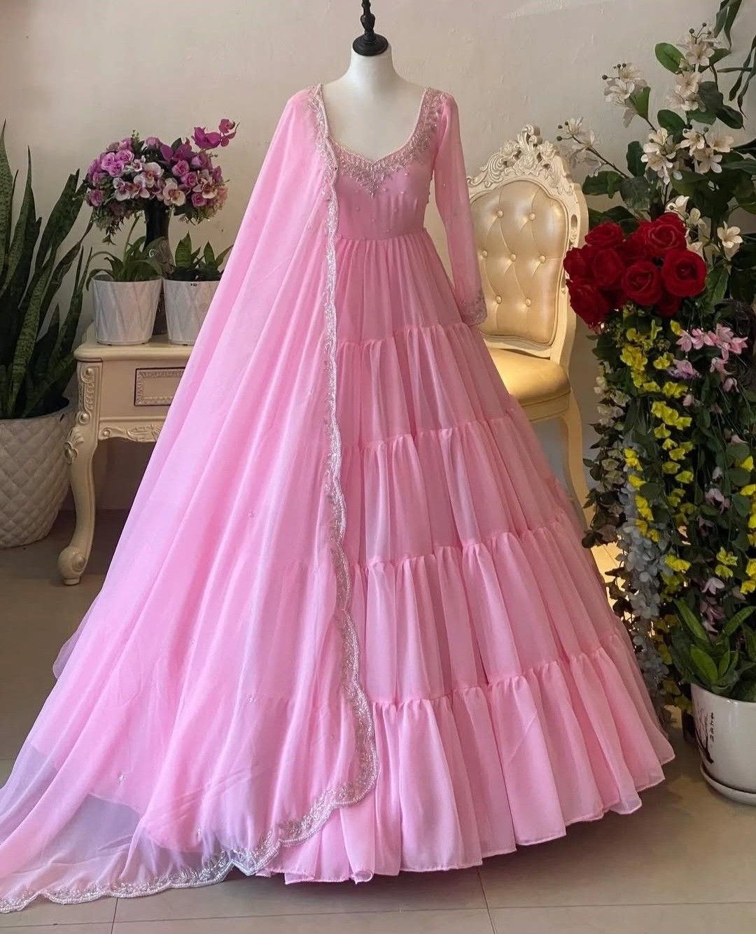 2 PCS UMBERALLA DESIGN FROCK