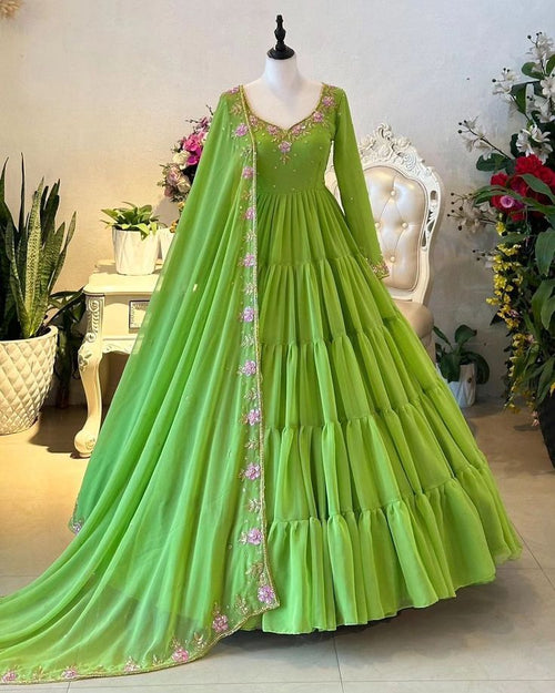 2 PCS UMBERALLA DESIGN FROCK