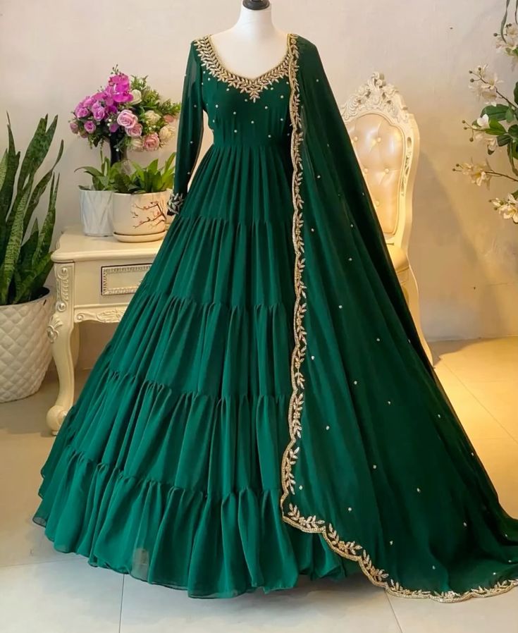 2 PCS UMBERALLA DESIGN FROCK